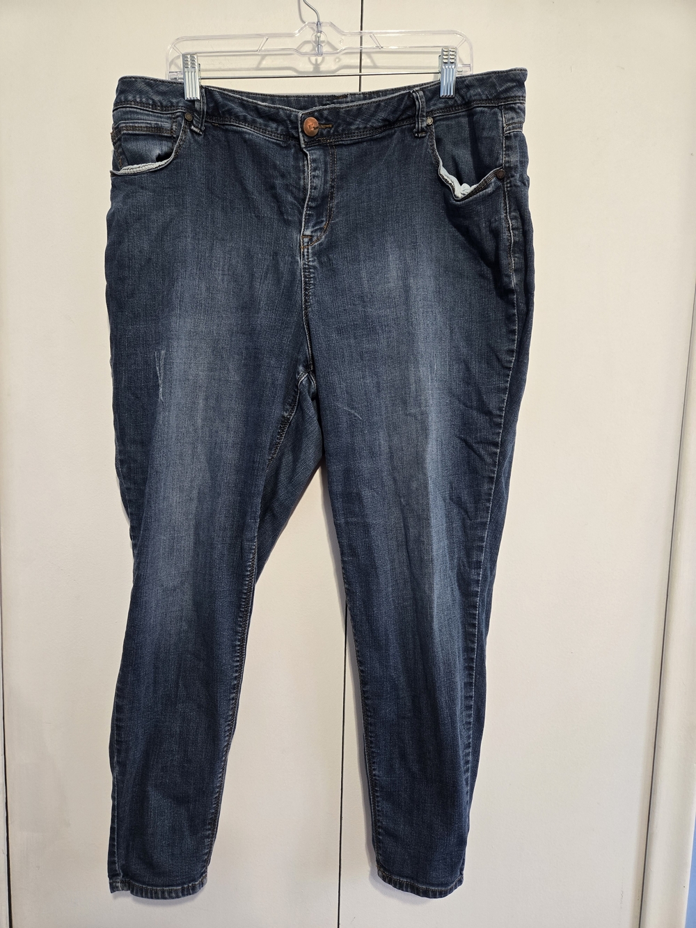 1822 Denim Adriana Skinny Jeans Plus Size 20W‎ Stretch Dark Wash